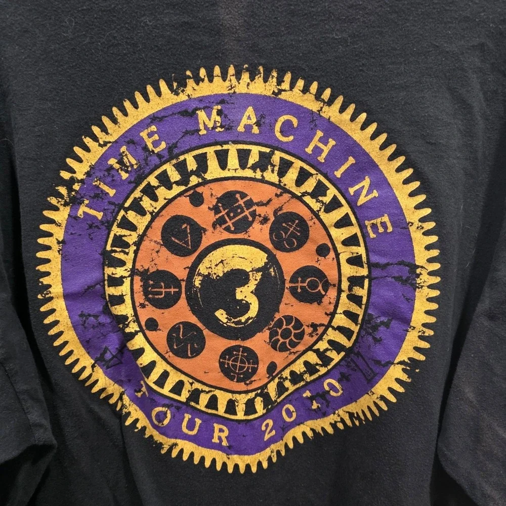 Rush Time Machine Tour 2010 Shirt XXL Long Sleeve MO Knits Rock Band Concert Tee